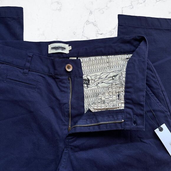 NWT Taylor Stitch Democratic Chino Size 29 Organic Navy Pants Zip Fly Blue - Picture 5 of 7